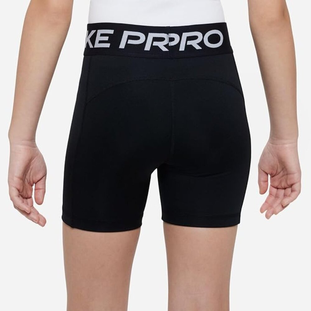 Nike Pro Girls' Shorts Training Black FB1081-010 Size Medium 5" Inseam